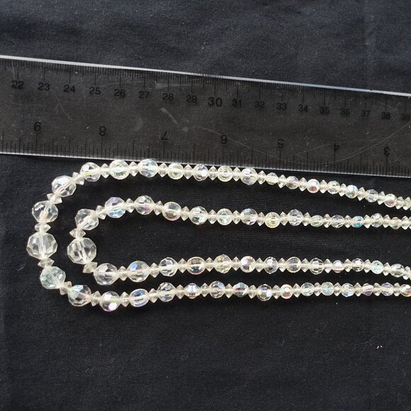 Two 1960s Vintage Crystal Necklaces 17"-19" - Picture 15 of 16